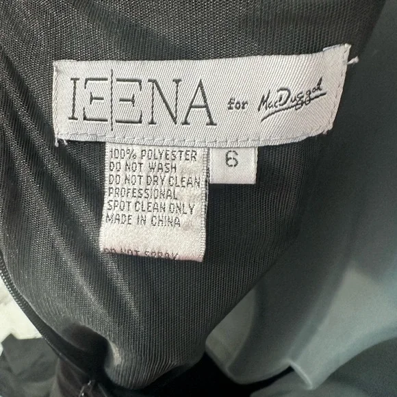 Leena For Mac Duggal Black Spaghetti Strap Dress Size 6 NWT - Picture 12 of 12